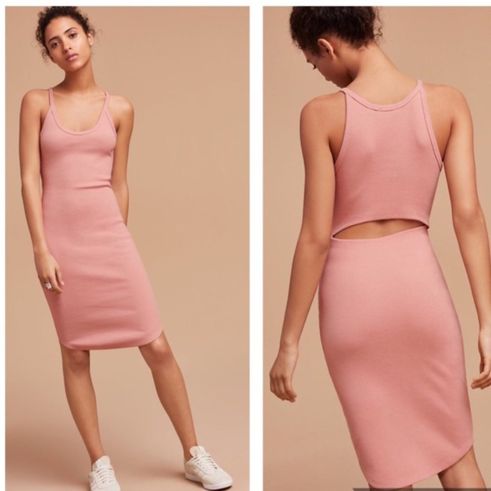 Aritzia GREY Midi Dress w Back Cutout (Reversible)